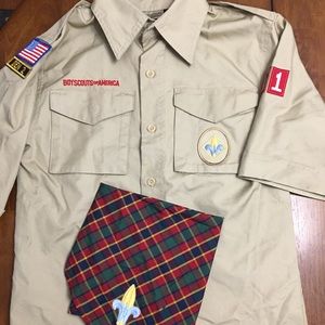 Boy Scouts Uniform Shirt & Handkerchief